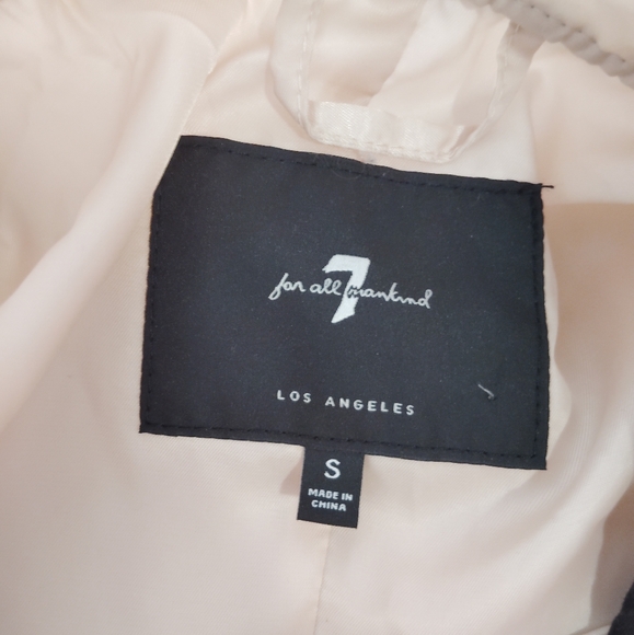 7 For All Mankind Patchwork Quilted Pink Cream Jacket Women’s SZ- M - Picture 5 of 5